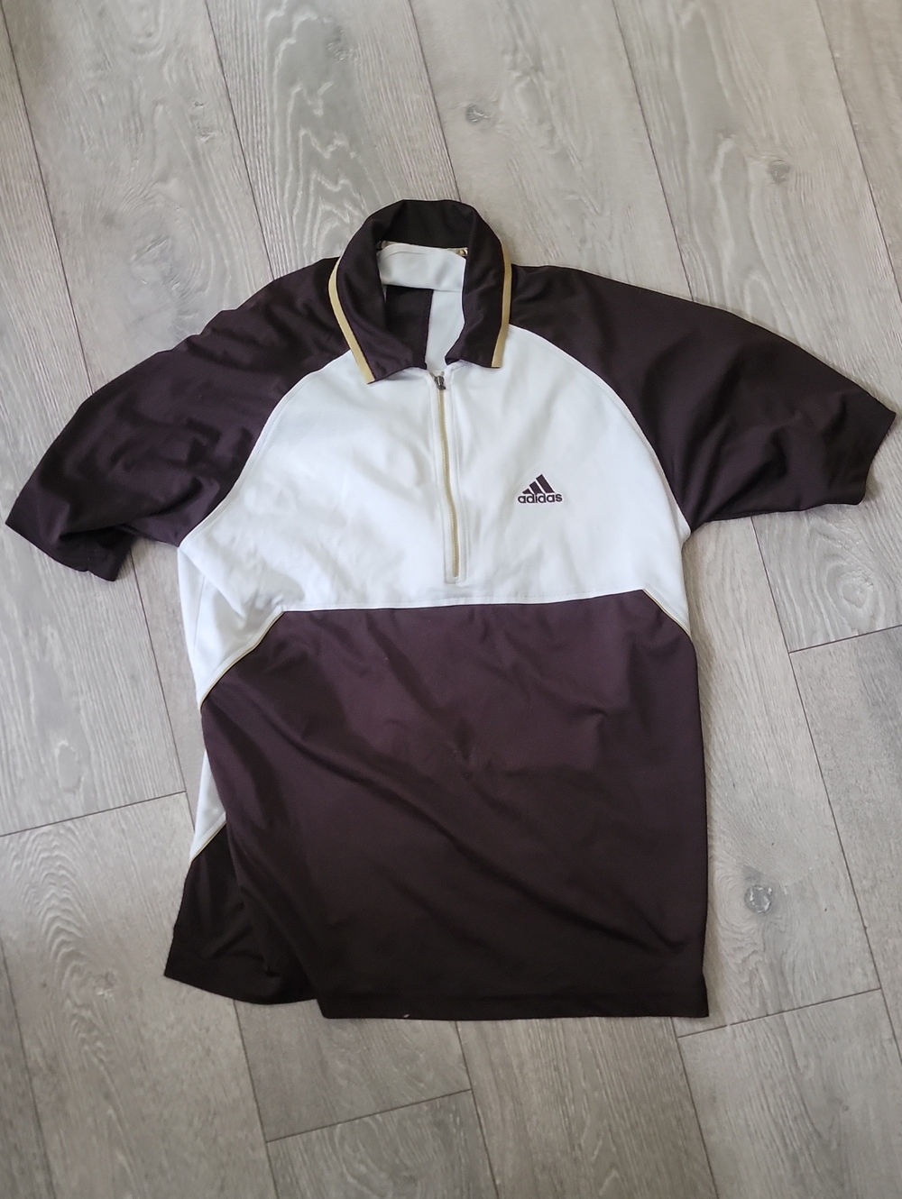 Adidas Vintage Quarter Zip Shortsleeve